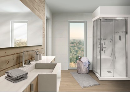 Cabine carrée CRETE avec siège