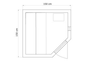 Sauna ST-3020C, dimensions