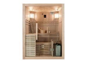 Sauna vapeur traditionnel ST-4030, façade en verre