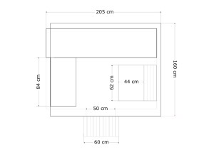 Sauna extérieur SE-3000, dimensions