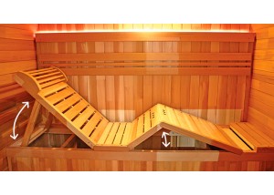Sauna extérieur SE-6000, détail du banc inclinable