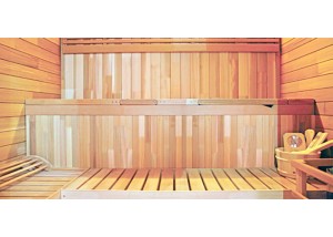 Sauna extérieur SE-6000, détail du banc à deux niveaux