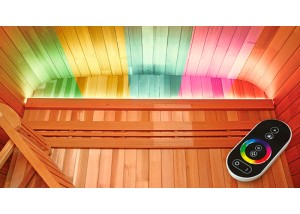 Sauna extérieur SE-6000 avec chromothérapie LED 7 couleurs