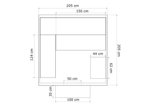 Sauna extérieur SE-6000, dimensions
