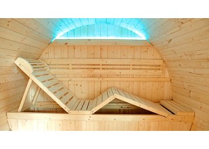Sauna extérieur SE-6020, détail du banc inclinable