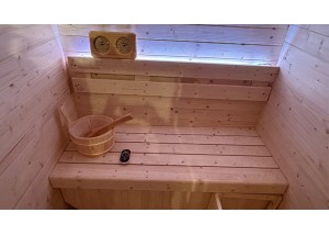 Détail intérieur du sauna traditionnel extérieur SE-2000