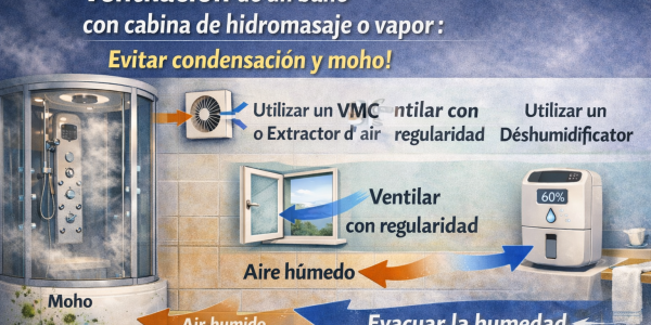 Ventilation d’une salle de bain avec cabine hydromassante ou vapeur