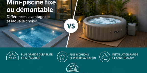 Mini-piscine fixe ou démontable : que choisir selon votre espace